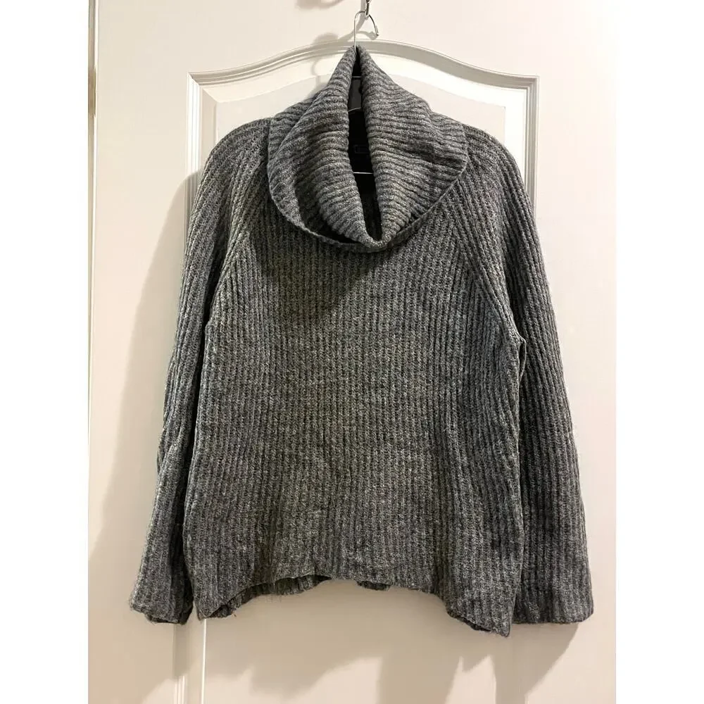 J. Crew Point Sur Ribbed Mohair Cowlneck Sweater